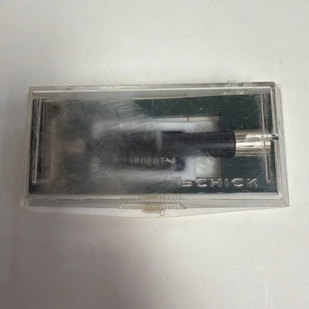 Rare 1965 Schick Krona TTO Safety Razor Set - Early Metal Tip‎ - Original Case